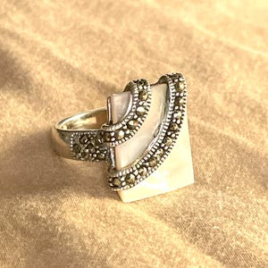 Mother of Pearl, 925 Sterling Silver Ladies Ring, SR369 - Etsy