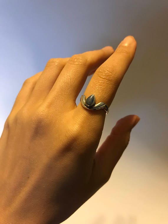 Lapis and Sterling Silver Ring - image 9