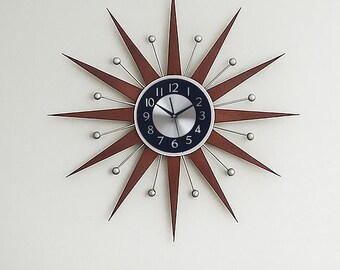 Vintage Mid Century Modern Phinney Walker Teak Wood Starburst