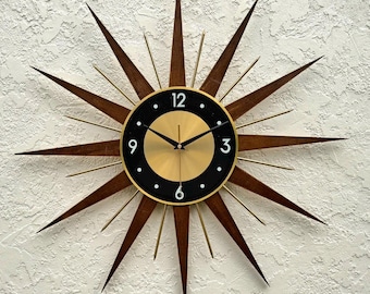 1950〜1960 UNITED Sunburst Clock 50s 60s 1950〜1960 UNITED Sunburst Clock 50s 60s Did you know anyone who