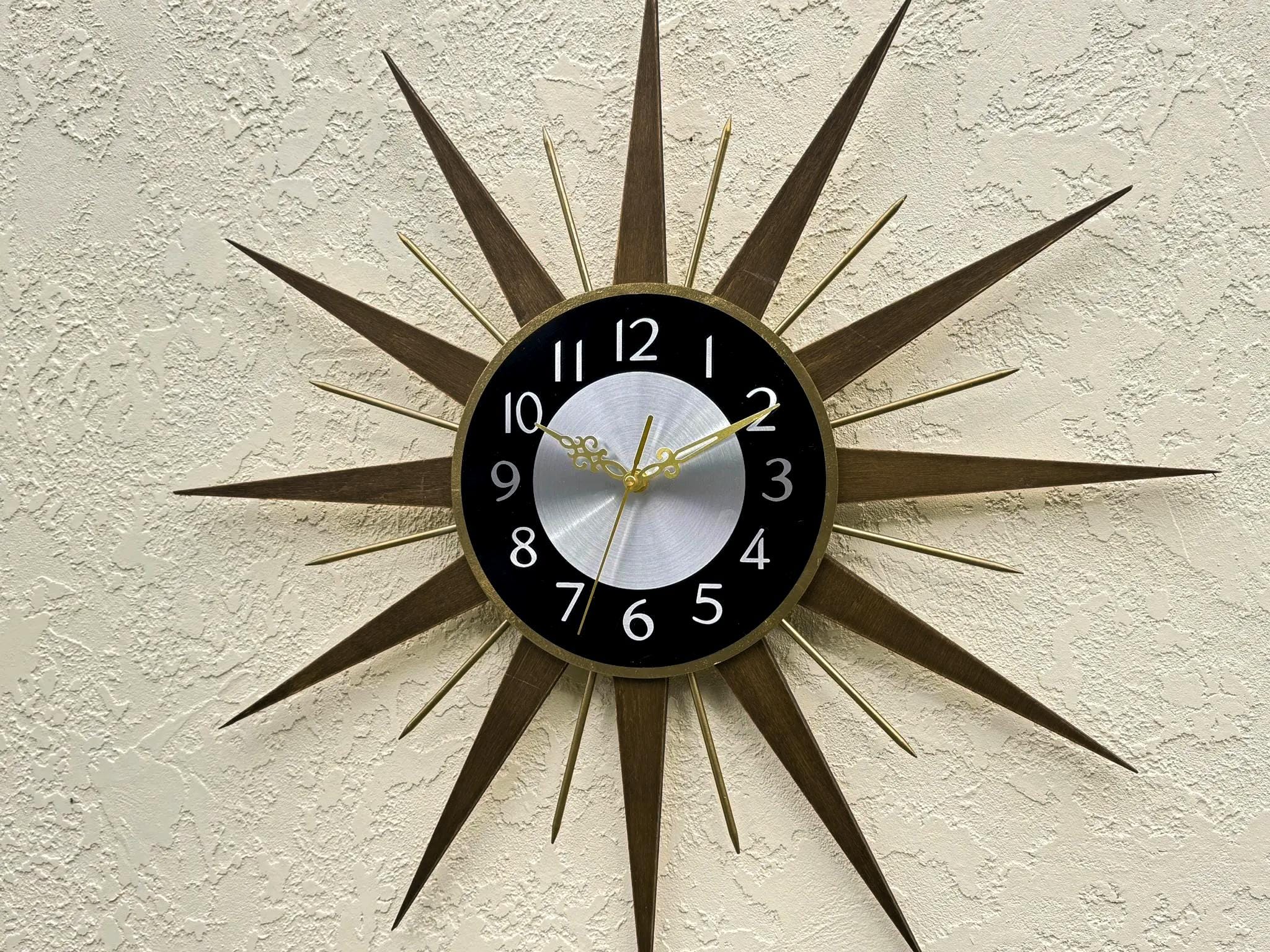 Handmade Starburst Wall Clock: 1970s George Nelson Style - Etsy