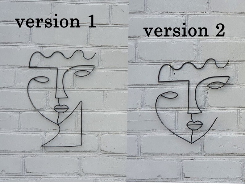 Wall Art Large Abstract Face Wire Sculpture Geometric Art Wire Etsy UK