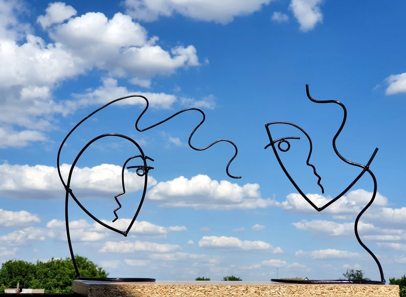 13 Abstract Face Wire sculpture Geometric art Wire art | Etsy