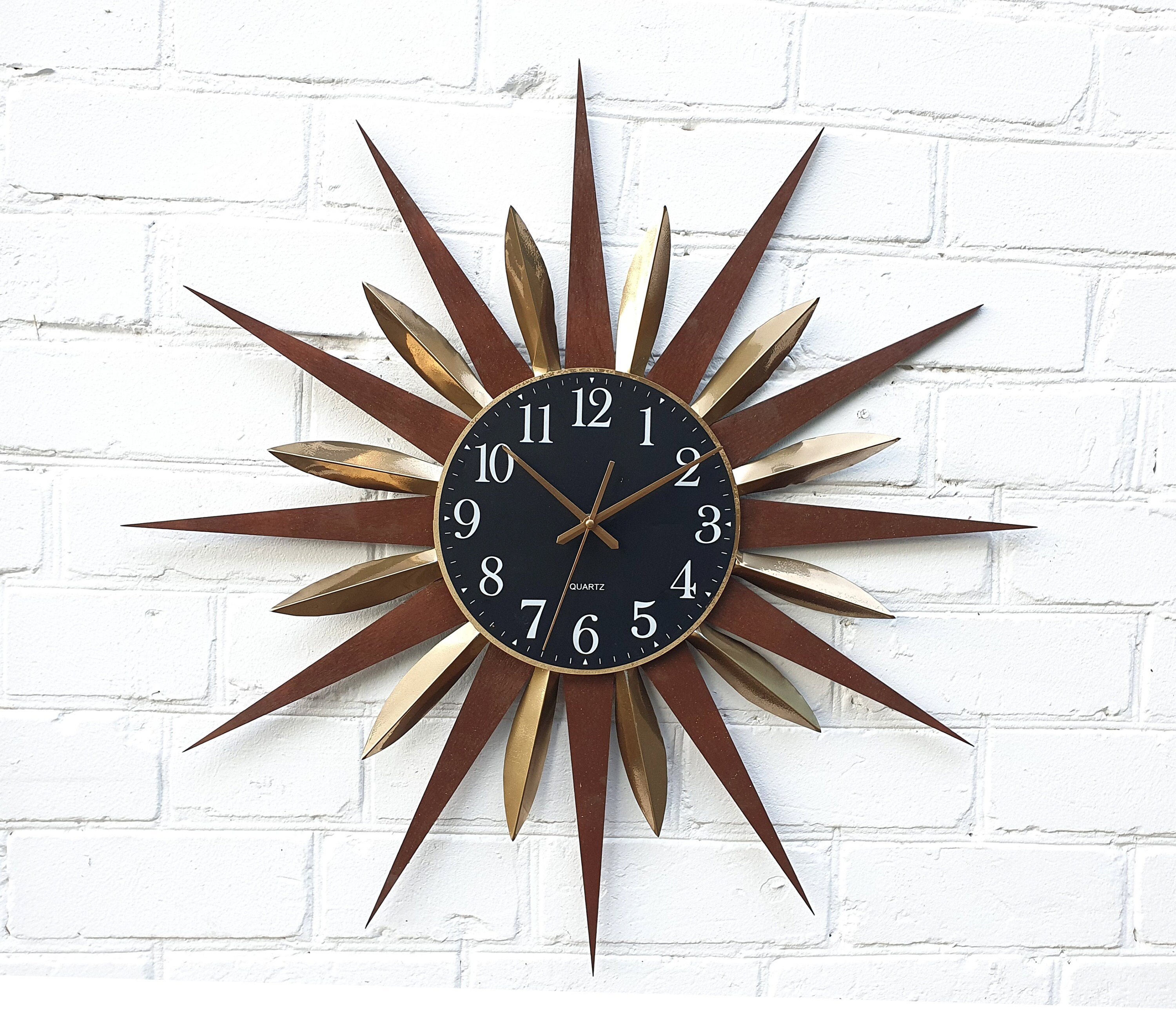 30 Starburst wall clock Nelson Handmade 1970s Etsy