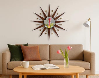 Mid-Century Starburst Wall Mirror: Retro Sunburst Atomic Decor