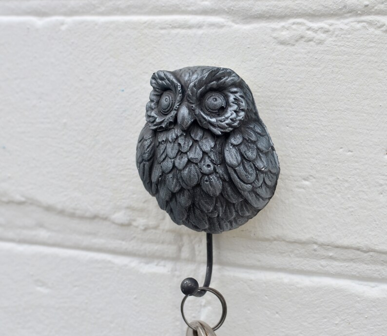 Owl decor Wall hooks Stuffed animal hook Woodland animals Key Etsy