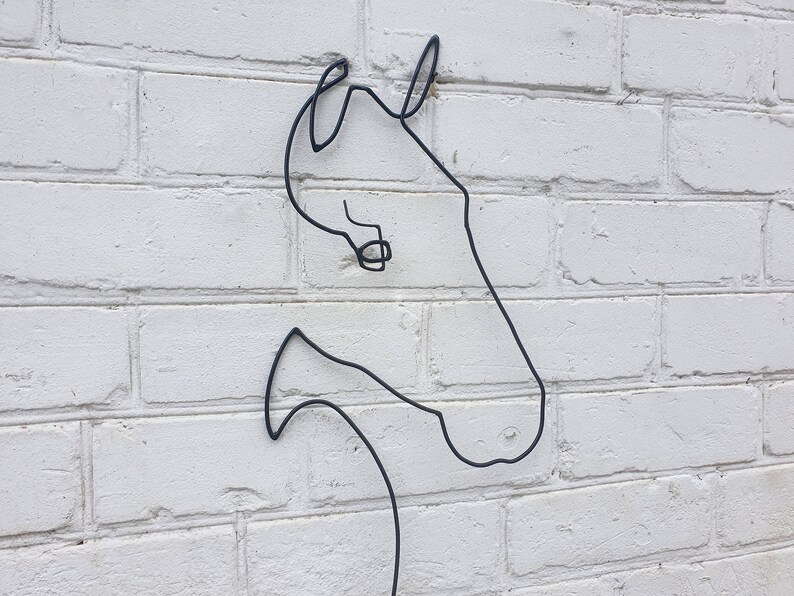 Horse Wall Art Large Wire Sculpture Geometric Art Wire Garden Etsy