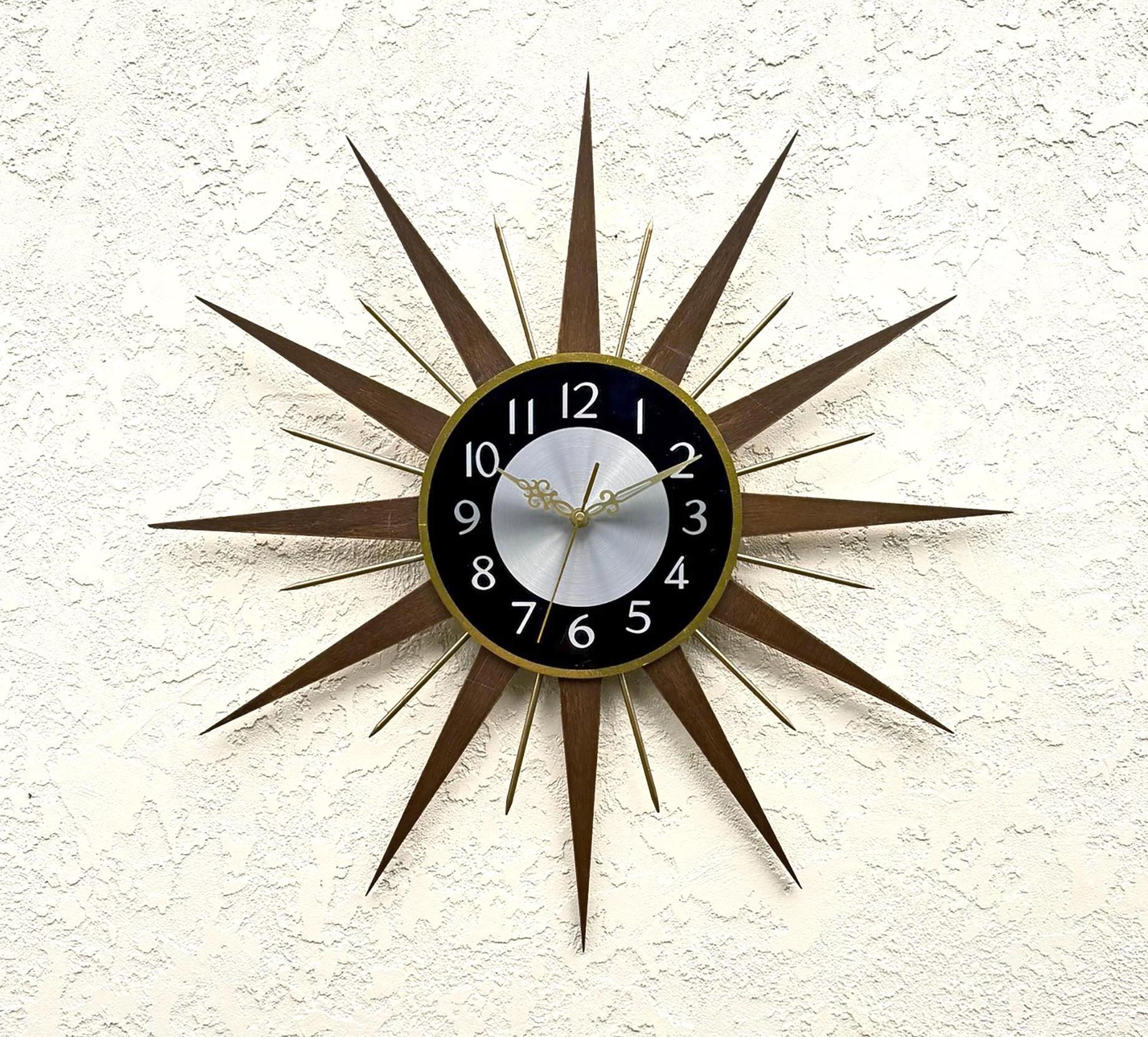 Handmade Starburst Wall Clock: 1970s George Nelson Style - Etsy