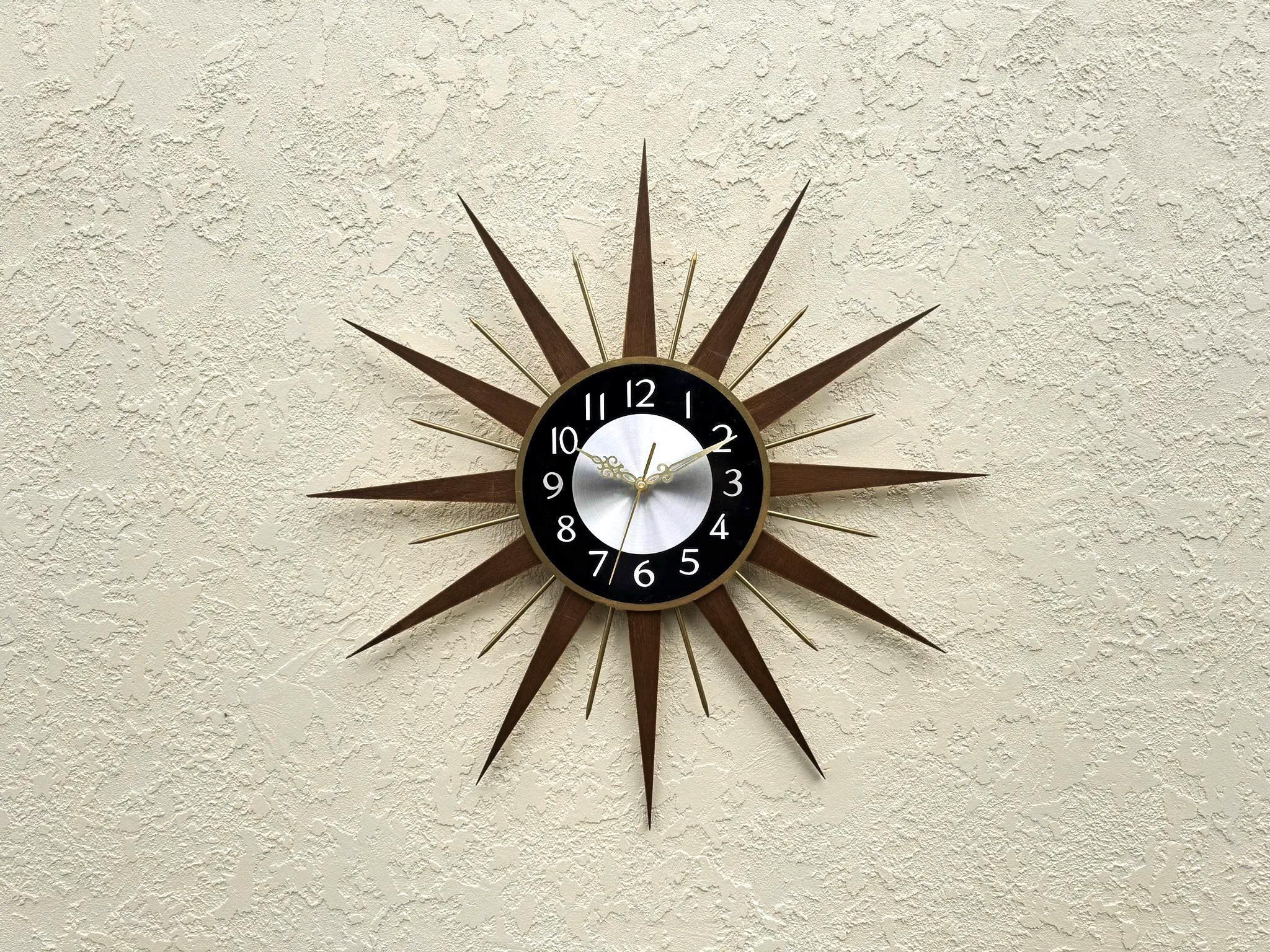 Handmade Starburst Wall Clock: 1970s George Nelson Style - Etsy