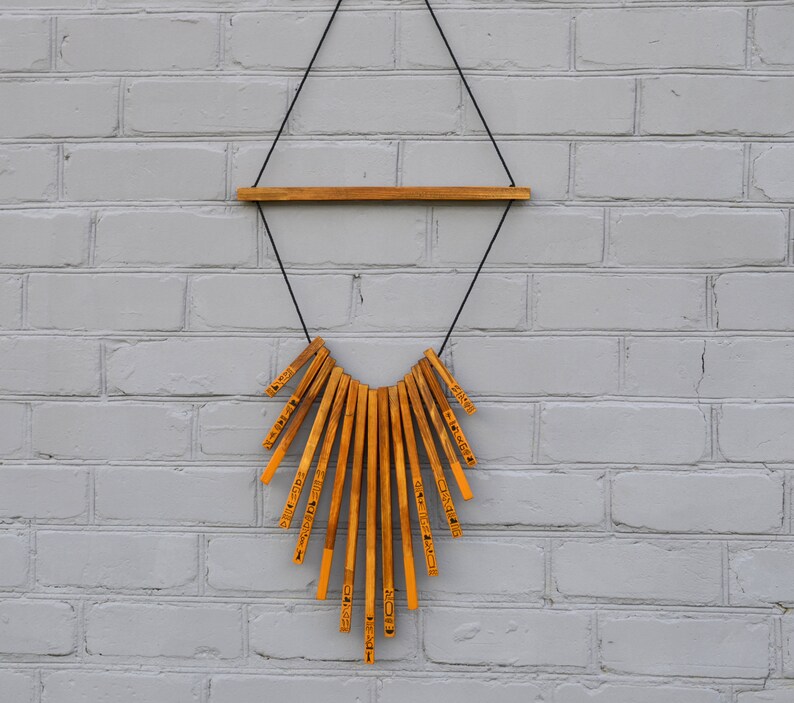 Ancient Egyptian Art Egyptian decor Burnt Orange wall hanging wildlife Dark wood Southern decor Modern Garland Pendant Indian dreamcatcher