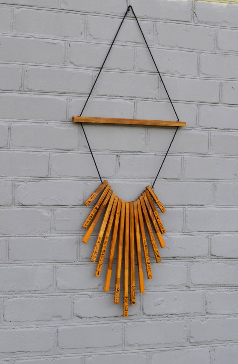 Ancient Egyptian Art Egyptian decor Burnt Orange wall hanging wildlife Dark wood Southern decor Modern Garland Pendant Indian dreamcatcher