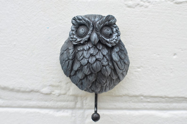 Owl decor Wall hooks Stuffed animal hook Woodland animals Key Etsy