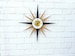24' 26' Starburst wall clock Two colors Cold George Nelson style Handmade 1970s style sunburst vintage modern Brass Industrial clock