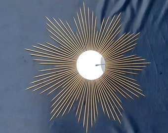 29" Gold Glamorous sunburst mirror  Wall mirrors decorative Vintage starburst Farmhouse decor  Moon phase wall hanging