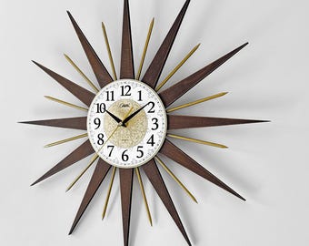 Mid Century Modern Starburst Clock: 21