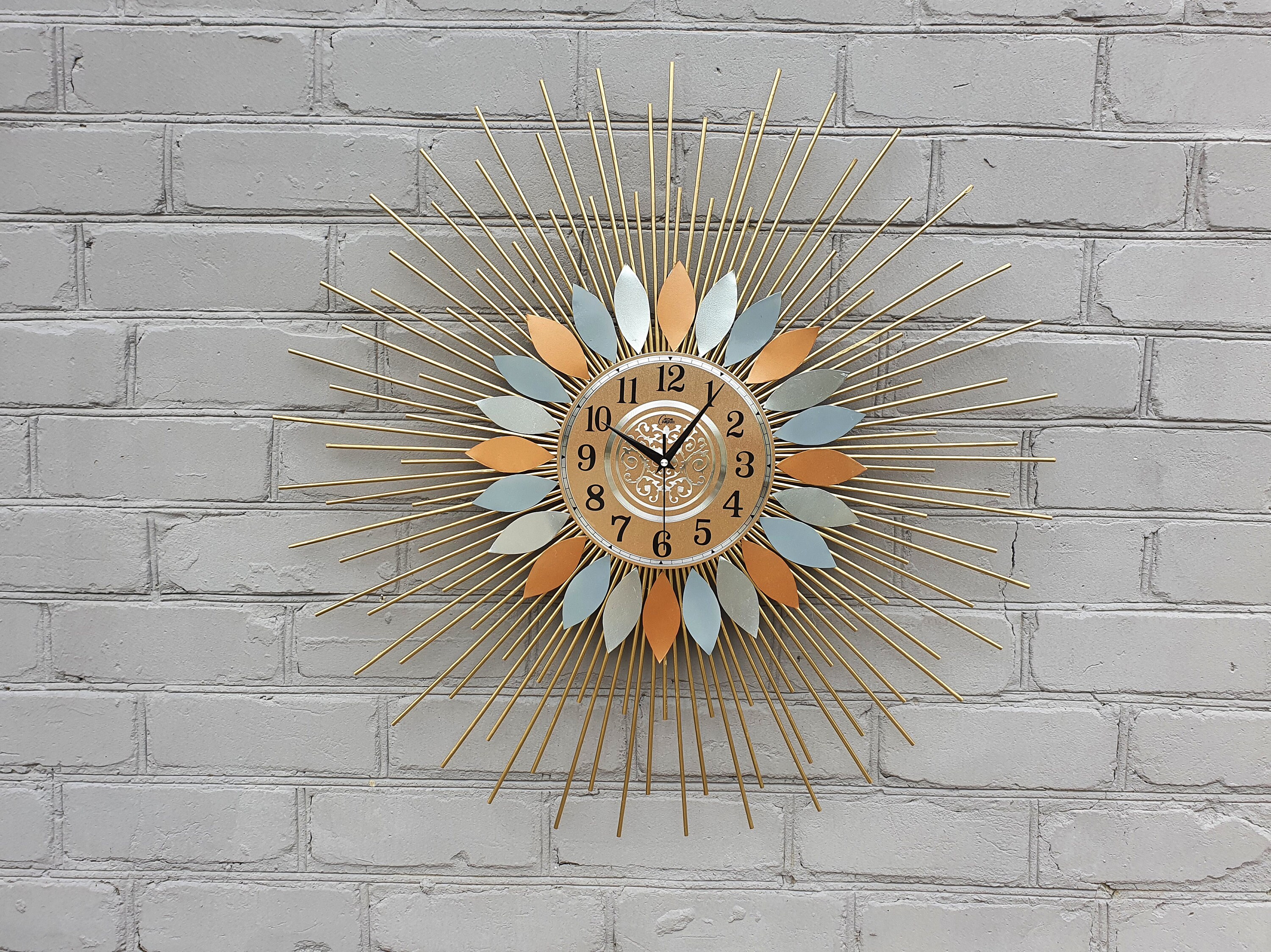 30 Large wall clock Starburst clock Sunburst wall art Etsy
