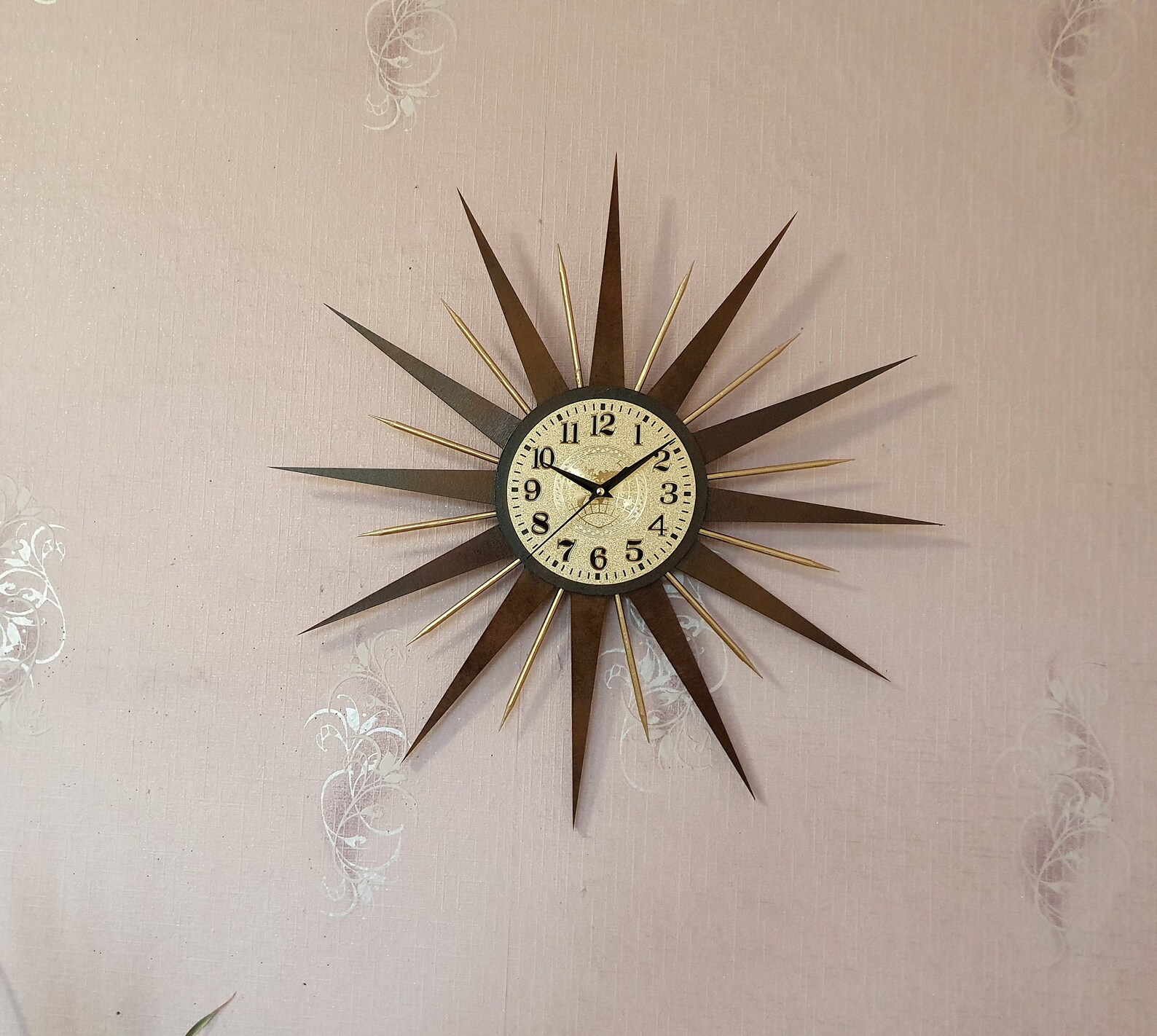 22 Starburst Wall Clock Nelson Style Handmade Etsy