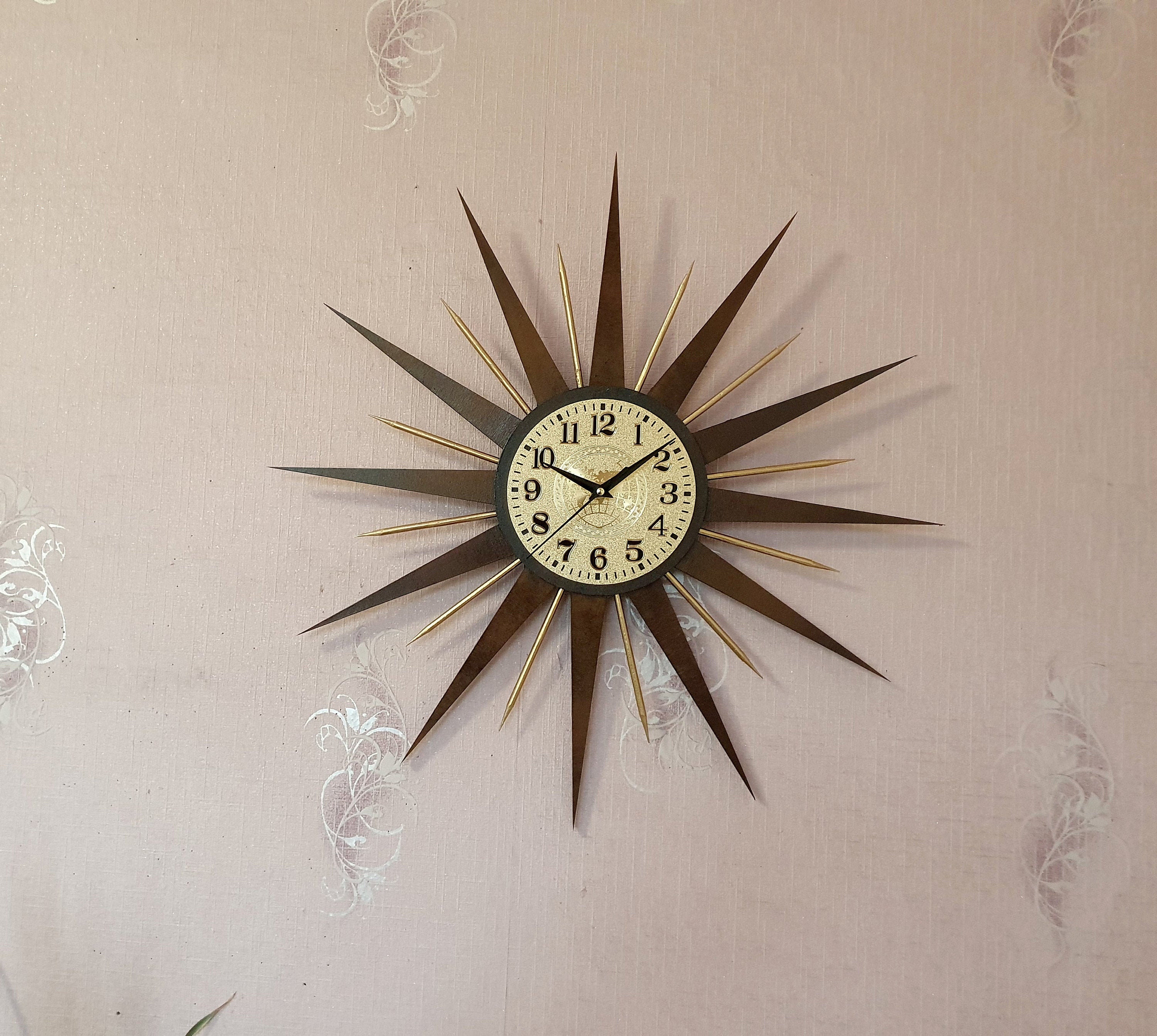 Sunburst 22.5 Indoor/Outdoor Wall Clock with Hygrometer and
