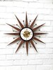 30' 26' Atomic wall clock Starburst Clock George Nelson style 1970s Handmade sunburst Brass Gold Large clock vintage modern Industrial clock