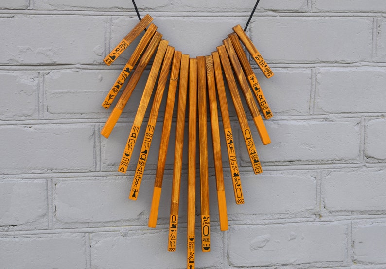 Ancient Egyptian Art Egyptian decor Burnt Orange wall hanging wildlife Dark wood Southern decor Modern Garland Pendant Indian dreamcatcher