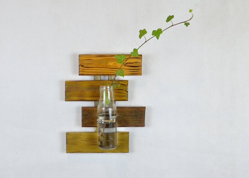 Geometrical hanging wall vase Hanging glass vase Flower wall Etsy