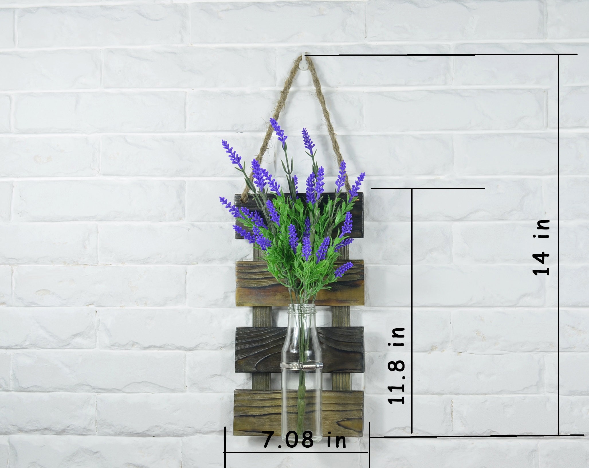 Wall vase Wall sconce Rustic wall decor Water plant holder Etsy