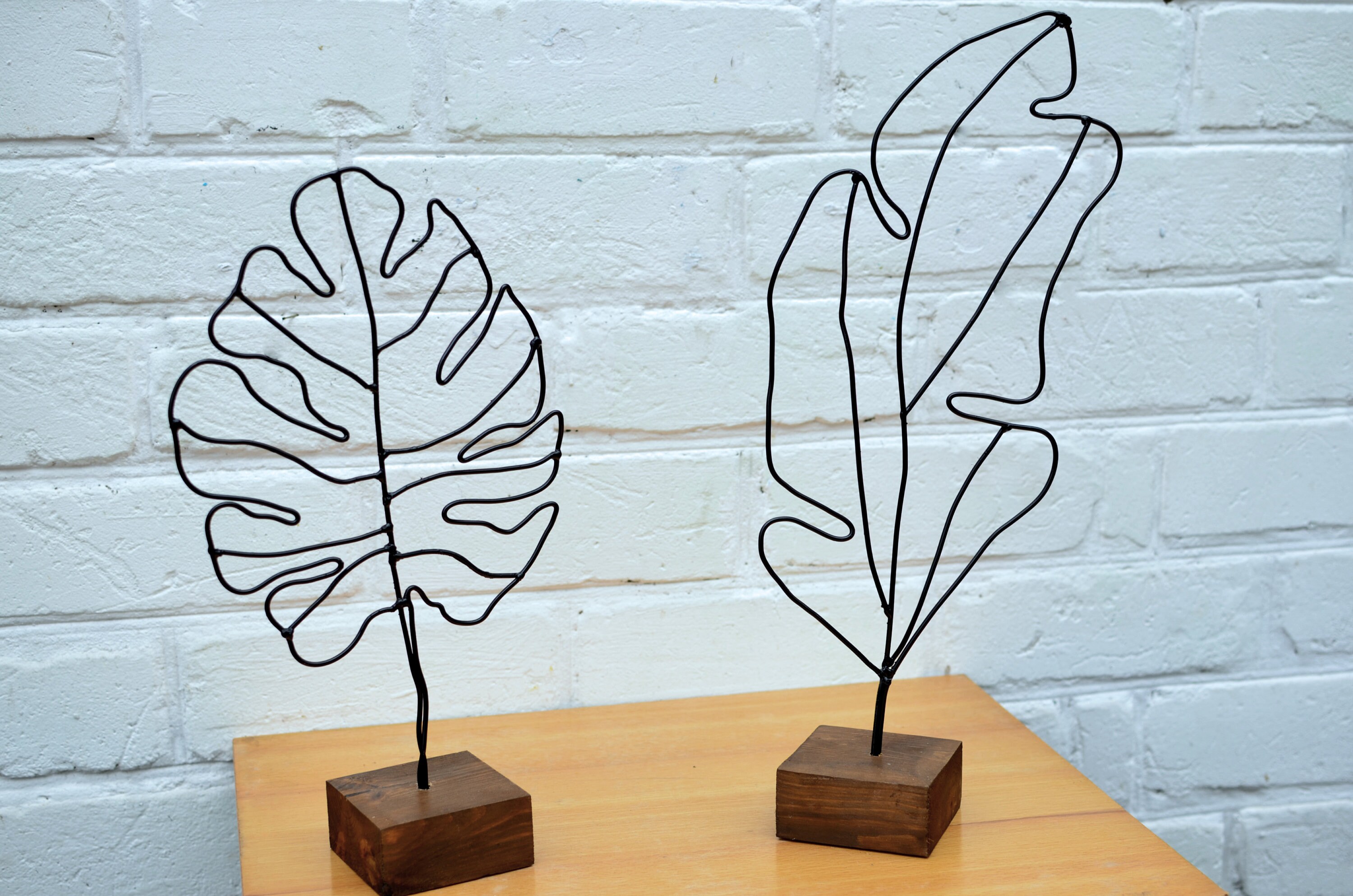 Monstera Leaf Wire Sculpture Banana Leaf Wire Art Art Metal Etsy UK