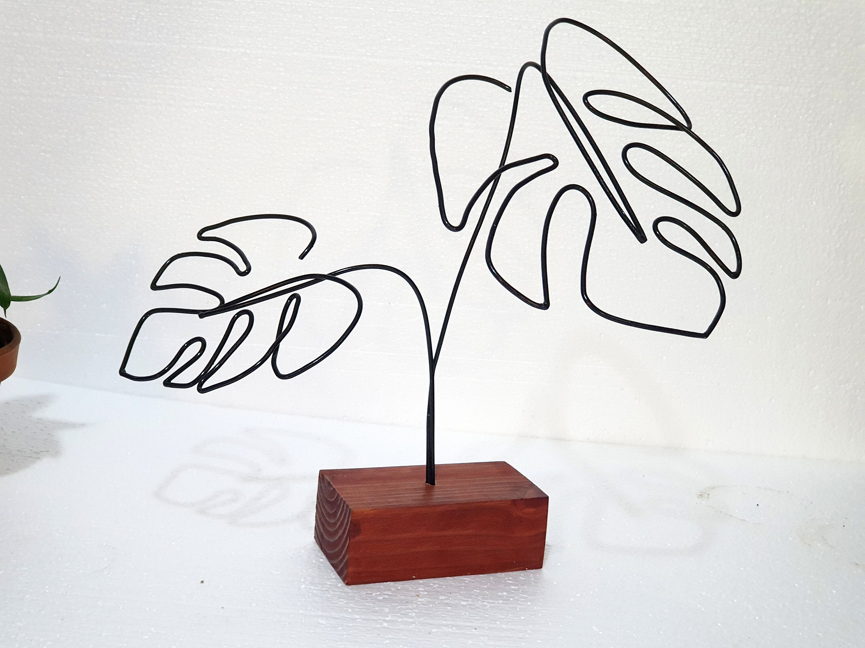 Monstera Leaf Wire Sculpture Banana Leaf Wire Art Art Metal Etsy