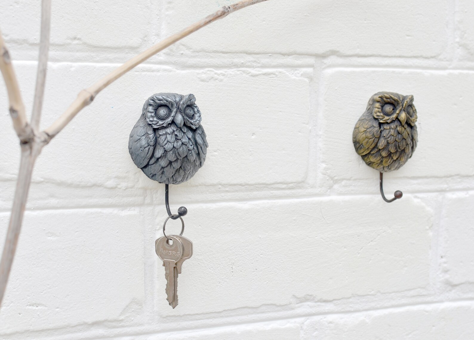 Owl decor Wall hooks Stuffed animal hook Woodland animals Key Etsy