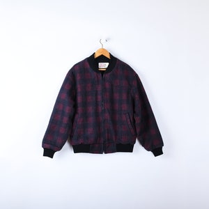 70s Saddle King Western Heavy Plaid Wool Jacket – Vintage 1970s Workwear - Men&#39;s XL