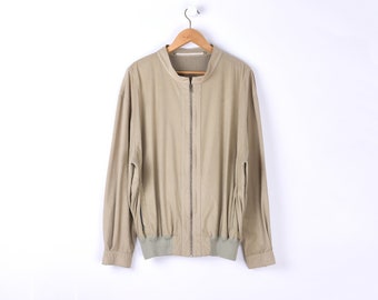 Cortavientos con acabado de ante de los años 70 - vintage, universitario, académico - Hombre L