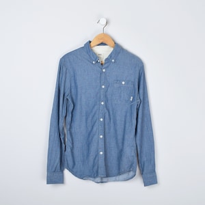 Camicia vintage Vans Swiss-Dot Button-Down anni 2000 - skater, blu, grunge - Uomo S