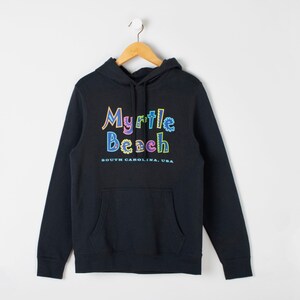 Sweat à capuche Myrtle Beach vintage des années 90 - années 90, police « jokerman », sweat noir - homme M