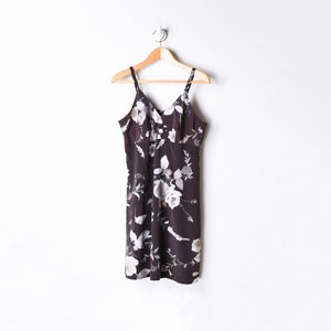 Y2k Tan & Brown Printed Mini Dress - 2000s clothing - Women's Size 13