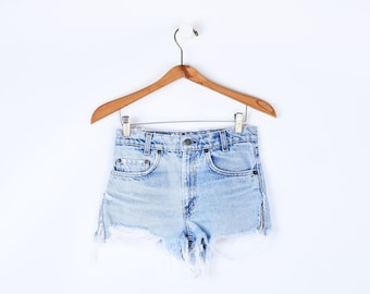 26"W - 90s Levis Distressed Denim Shorts - vintage, americana, grunge