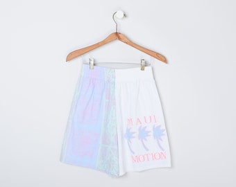 Vintage 90s "Maui Motion" Board Shorts - surfer, summer, pastel, tropical - Size Small, 24-28" Waist
