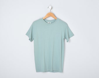 Camiseta en blanco Bay Blue Comfort Colors - 6/1/12/24 - serigrafía, material muerto, paquete múltiple - Talla S para hombre