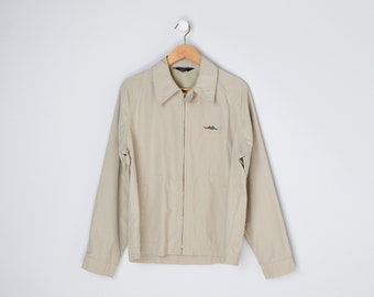 Vintage 70s Sears Dragon Tan Windbreaker - normcore, seventies, beige jacket - Men's L
