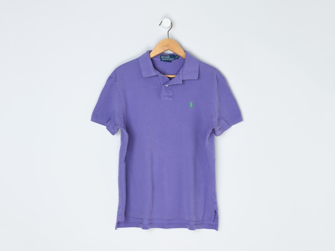 Vintage 90s Polo Ralph Lauren Purple Polo Shirt - Nineties, Green