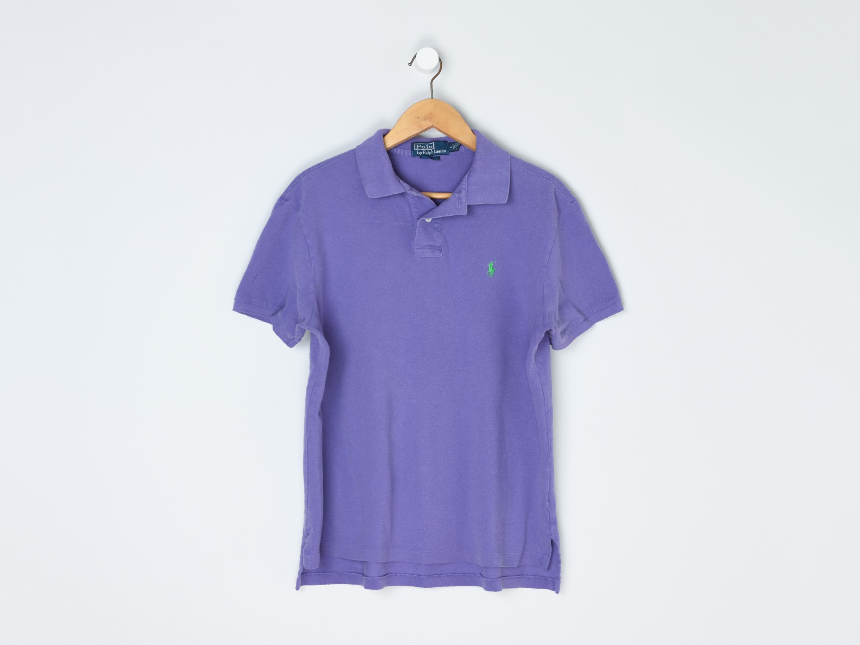 Vintage 90s Polo Ralph Lauren Purple Polo Shirt - Nineties, Green