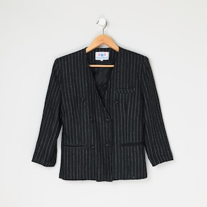 Vintage Wool Blazer 1950s Towncliffe Double Breasted Jacket