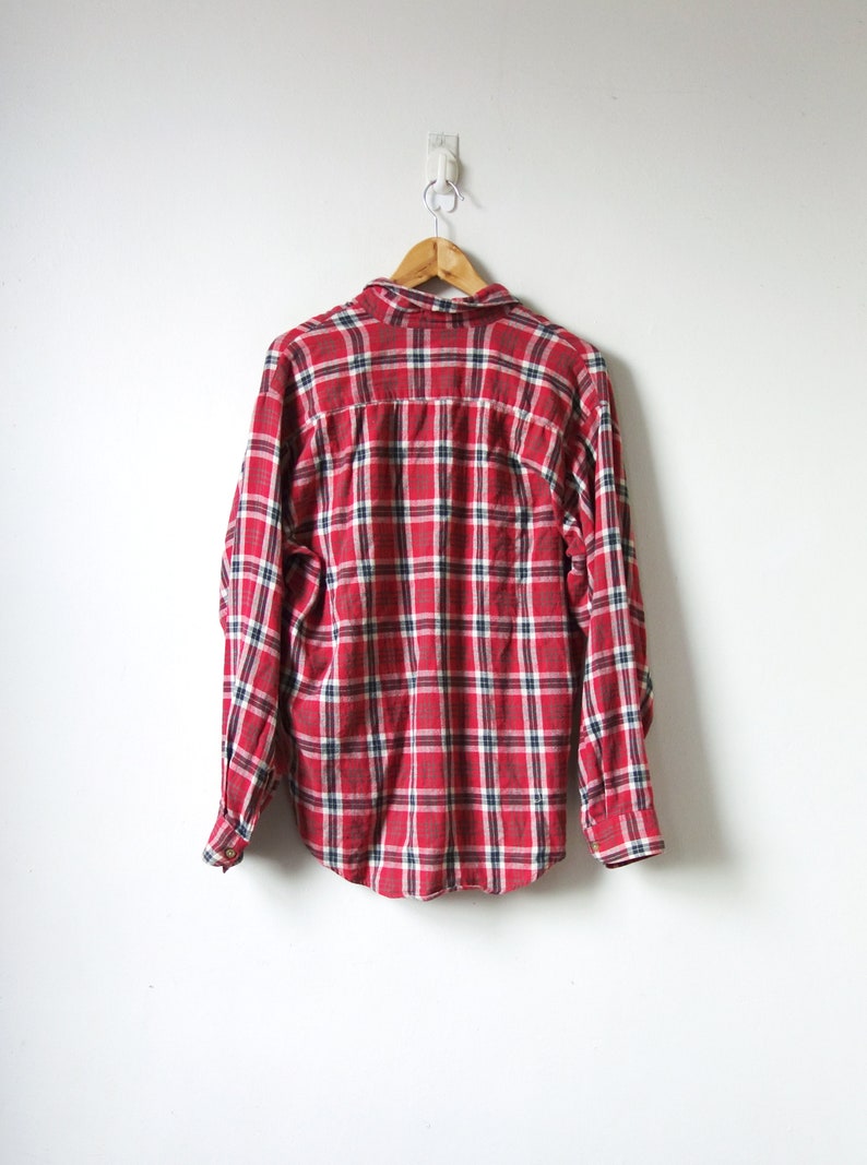 Blue /& White Flannel Shirt 90s Red 90s Flannel Vintage Flannel Men/'s M
