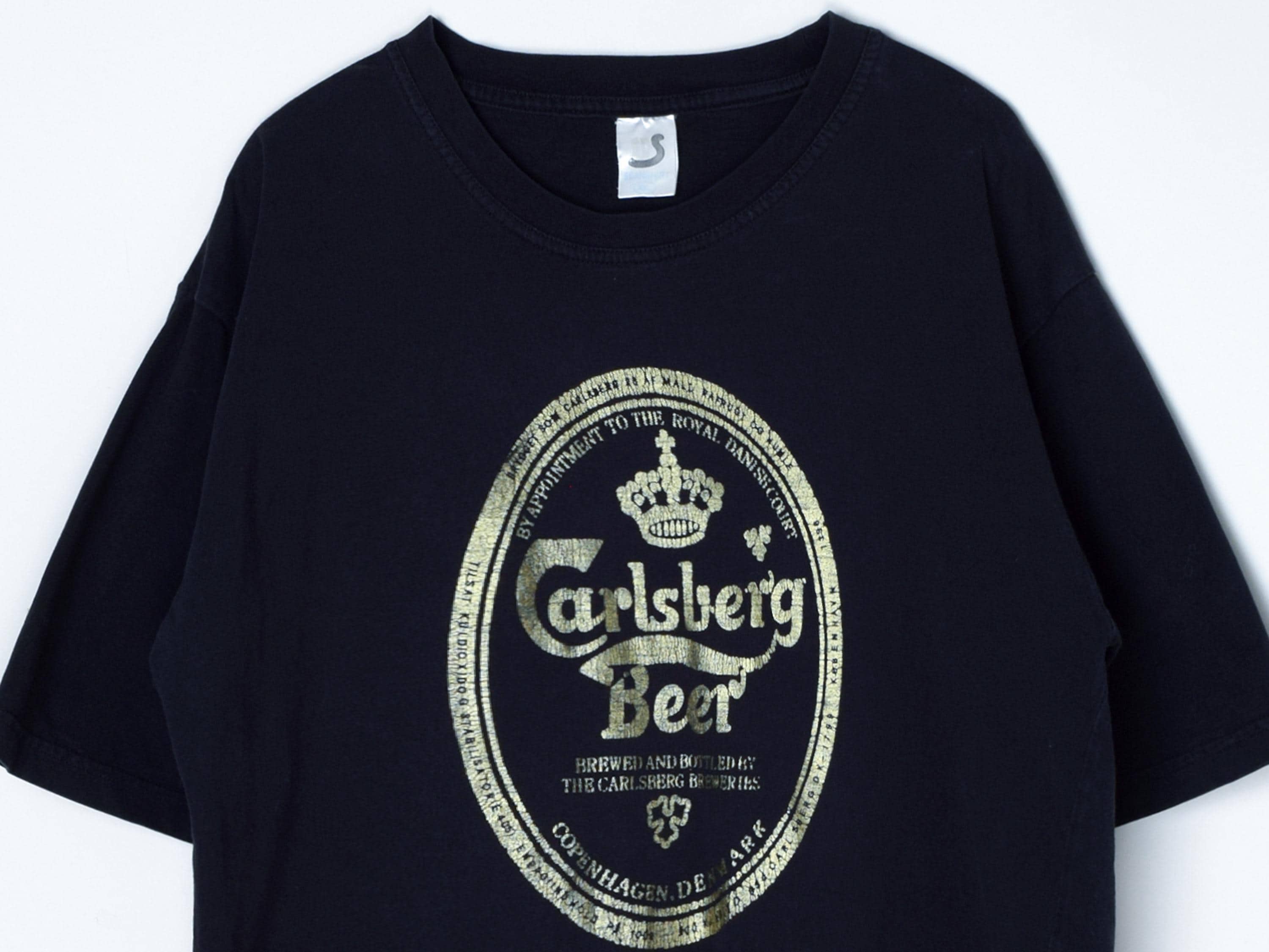 90年代ヴィンテージ カールスバーグビールTシャツ - ブラック 