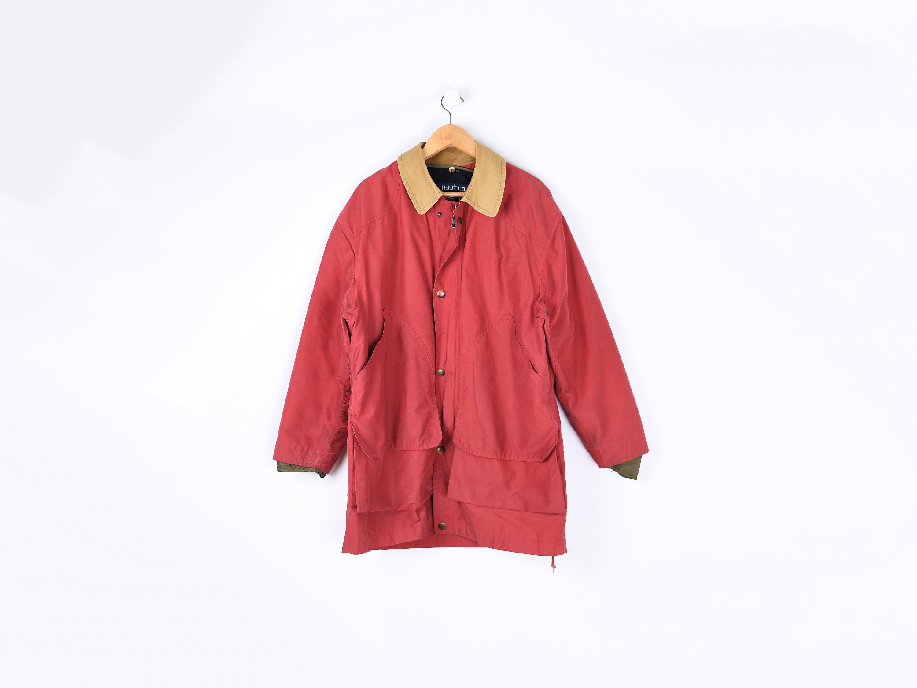 Vintage Red Jantzen Corduroy Coat / Toggle Buttons Cotton Barn 