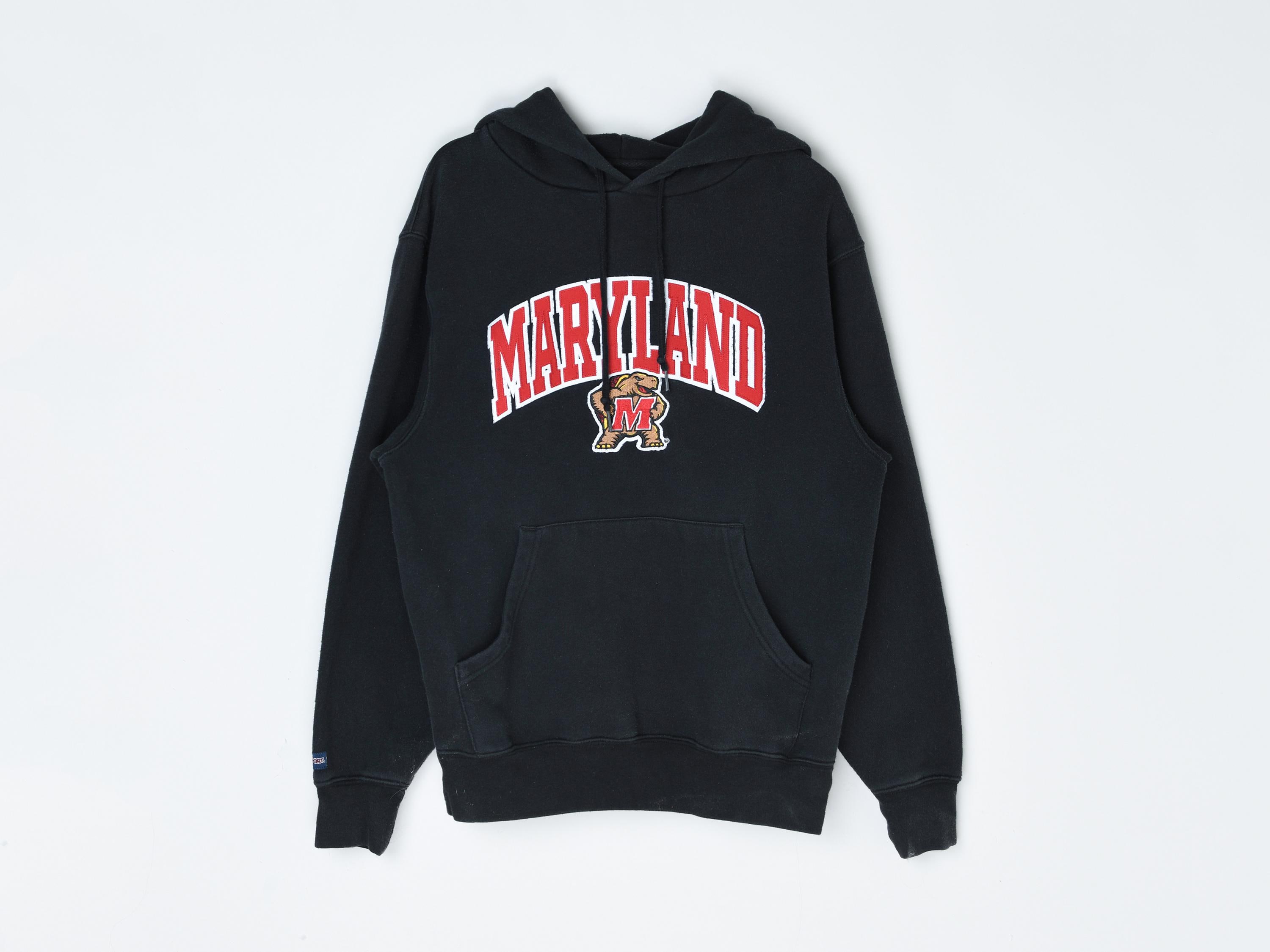 Vintage 2000s Jansport Maryland Terrapins Hoodie - College, Black