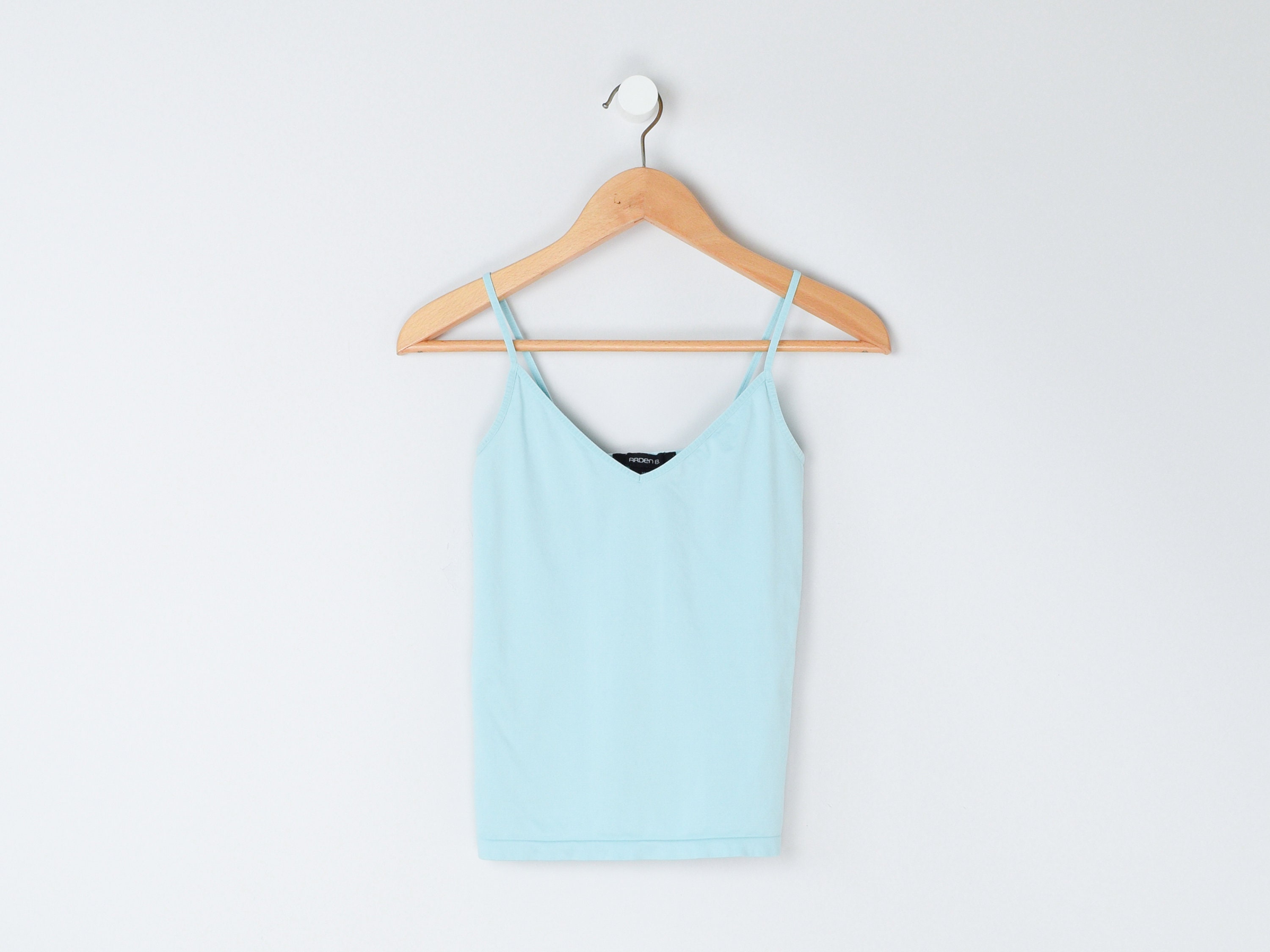 Vintage 2000s Ice-blue Spaghetti Strap Tank Top - Aqua, Y2k