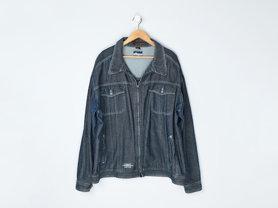 Vintage 2000s Enyce Dark Wash Denim Jacket - Y2k, Four Pockets