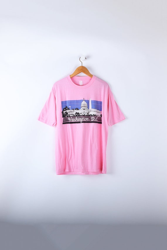 L // 80s Washington, DC Pink T-Shirt - vintage, am
