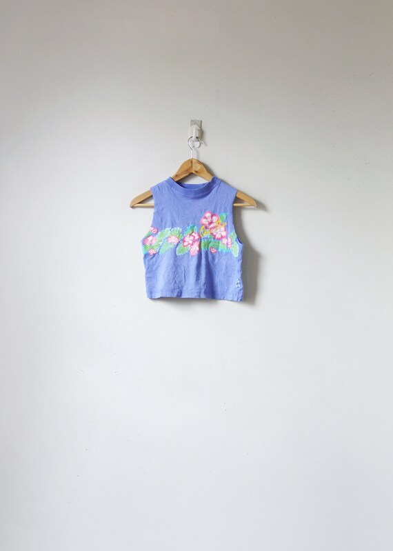 XXS // 90s "Ocean Pacific" Tropical Hibiscus Cutof