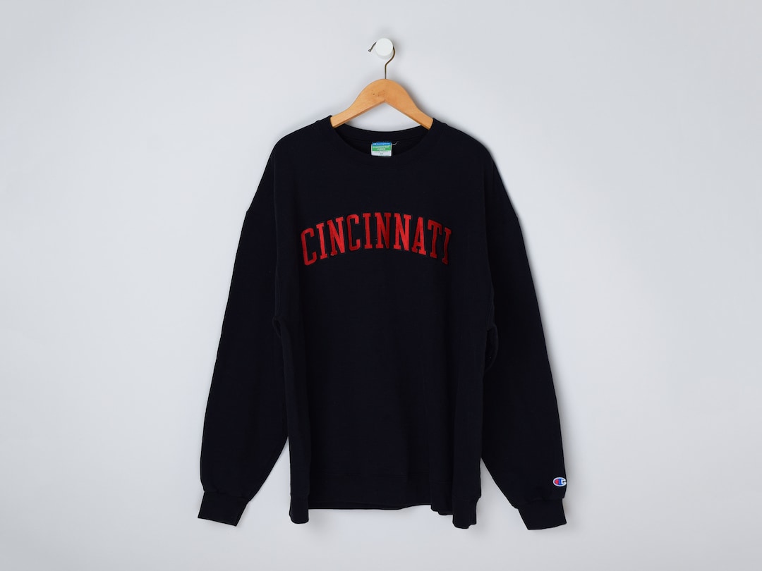 Vintage 90s Cincinnati Sweatshirt - Stitched Lettering, Champion